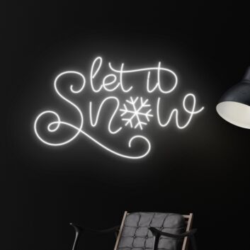 Brighten Your Christmas Season and Festivities: Let It Snow Led Neon Sign, Perfect for Holiday Home Decor, Office Celebrations, and Joyful Parties.