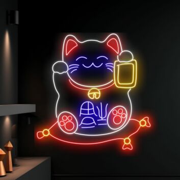 Lucky Cat Japanese Led Neon Sign Cat Led Light
