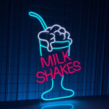 Milk Shakes Neon Led Light Coffee Shop Decor Milk Shakes Led Neon Sign