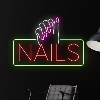 Manicure Hand above NAILS LED Neon Sign