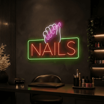 Nails Open Welcome Decor Led Sign Decor Led Neon Sign Bar Club Led Light