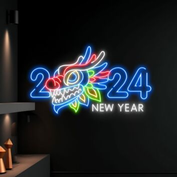 New Year Celebration Room Wall Sign Christmas Neon Decor