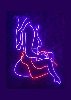 Oral Sex Couple Pose LED Neon Sign
