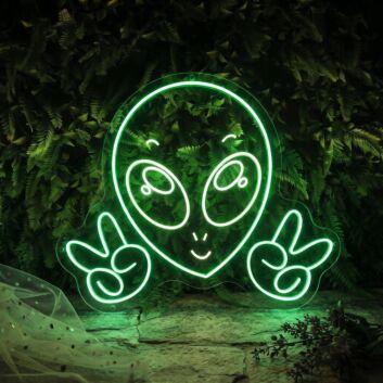 Peace Alien Led Neon Sign Restaurant Decor Bar Club Decor