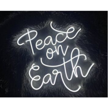 Peace On Earth Led Neon Sign Custom Text Quote Neon Led Sign Peace On Earth Led Light Christmas Decor