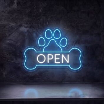 Pet Spa Open Grooming Led Neon Sign Animal Lover Neon Light