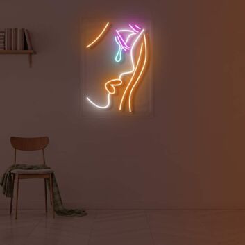 Crying Face with Teardrop LED Neon Sign