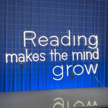 Reading Makes The Mind Grow Led Neon Sign Book Quote Neon Led Sign