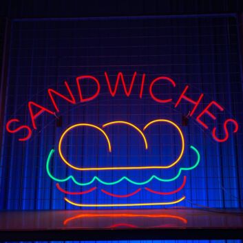 Sandwiches Restaurant Led Neon Sign Sandwiches Neon Light Sandwiches Logo Decor