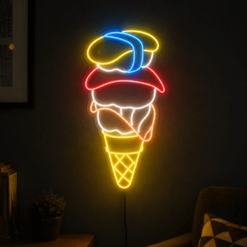 Sashimi Ice Cream Sign Sushi Neon Led Sign