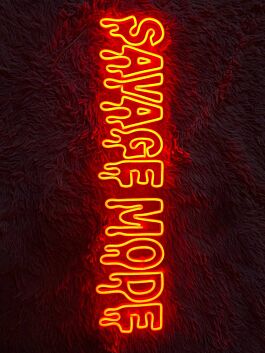 Savage Mode Quote Neon Led Sign Quote Pub Bar Hanging Led Neon Sign