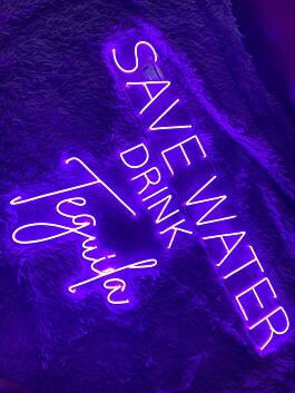 Save Water Drink Tequila Led Neon Sign Tequila Neon Light Sign Bar Club Decor