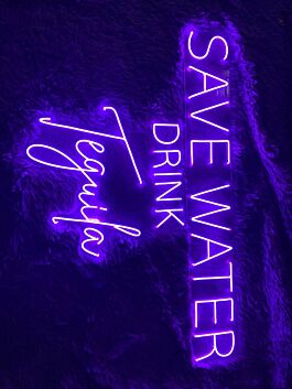 Save Water Drink Tequila Led Neon Sign Tequila Neon Light Sign Bar Club Decor