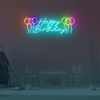 Happy happy Birthday LED Neon Sign