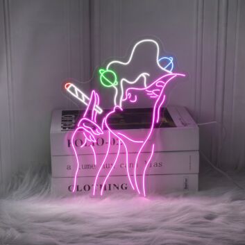 Sexy Girl Smoking Led Neon Sign Smoking Machine Led Sign Smoking Shop Neon Light