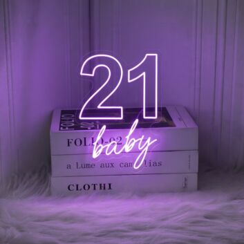 Twenty One Baby LED Neon Sign