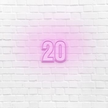Number Twenty LED Sign