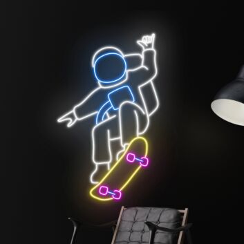 Skateboarding Led Neon Sign Skateboarder Led Sign Neon Light Room Club Decor