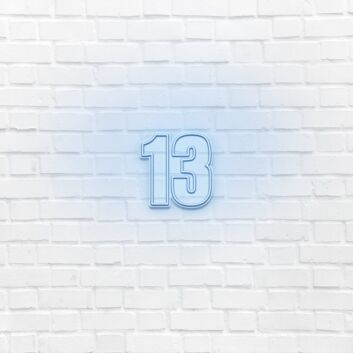 Number Thirteen LED Neon Sign