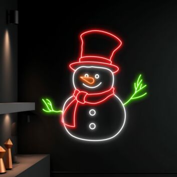 Snowman Christmas Led Neon Sign Christmas Led Sign Christmas Neon Light Christmas Decor