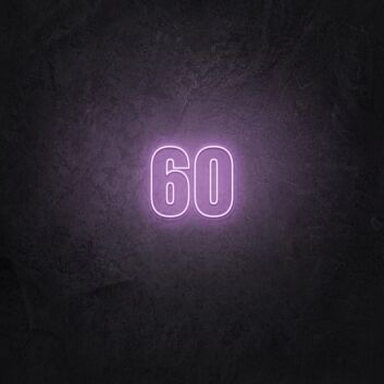 Number Sixty LED Neon Sign