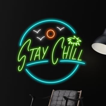 Stay Chill Summer Beach Led Neon Sign Chill On The Beach Decor