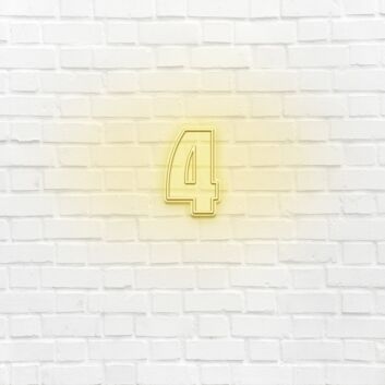 Number Four LED Neon Sign
