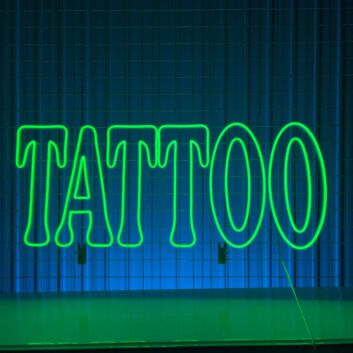 Dripping TATTOO Lettering LED Neon Sign