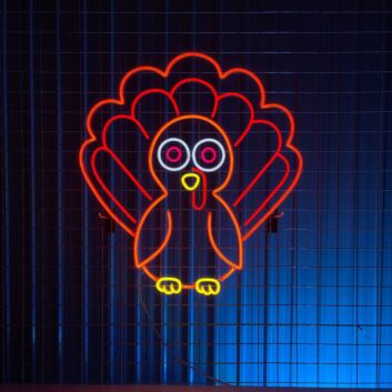 Turkey Led Neon Sign Thanksgiving Restaurant Decor Led Neon Sign