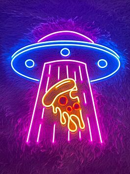 Ufo Pizza Led Neon Light Home Room Decor Restaurant Decor