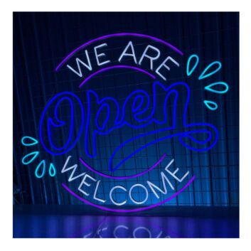 We Are Open Welcome Decor Led Sign Led Neon Light