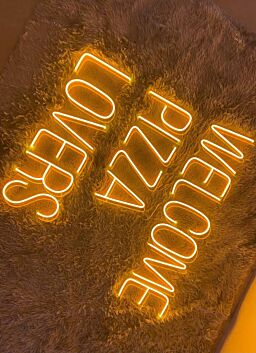 Welcome Pizza Lover Led Neon Sign Decor Restaurant Decor