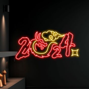 Year Of The Dragon Sign Led Neon Sign New Year Celebration Christmas Neon Decor