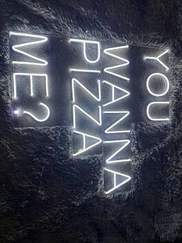 You Wanna Pizza Me Pizza Restaurant Logo Home Room Decor LED Neon Sign