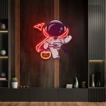 Astronaut Dracula Led Uv Neon Sign Halloween Decoration