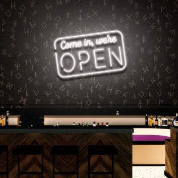 Come In We Re Open Led Neon Sign For Wall Sign Business Logo