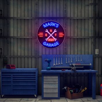 Garage Garage Gift For Him Garage Led Uv Neon Sign For Men