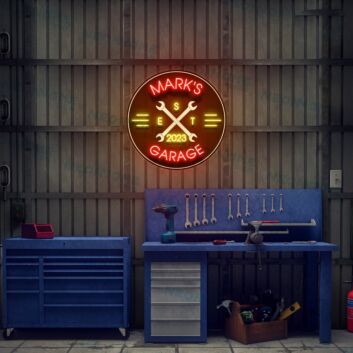 Garage Garage Gift For Him Garage Led Uv Neon Sign For Men
