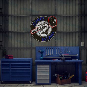 Garage Led Uv Neon Sign For Fathers Day