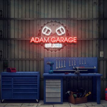 Garage Led Uv Neon Sign Gift For Fathers Day