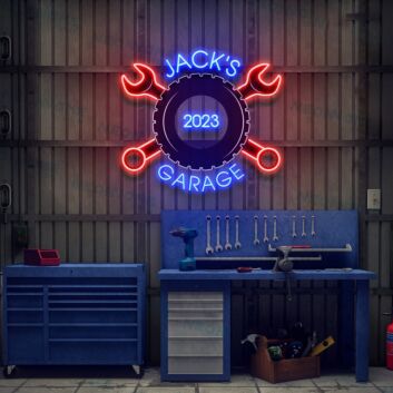 Garage Sign For Men Light Up Sign Gift Led Uv Neon Sign Garage