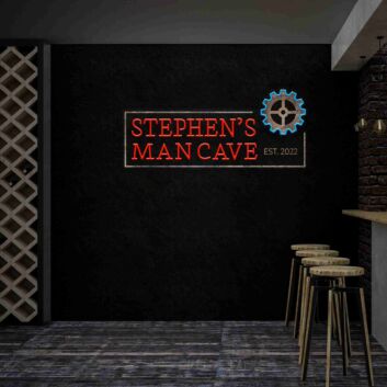 Man Cave Led Uv Neon Sign Wall Deco