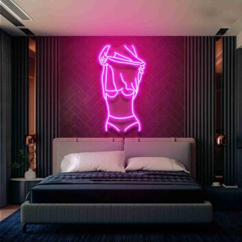 Sexy Body Led Neon Sign Above Bed