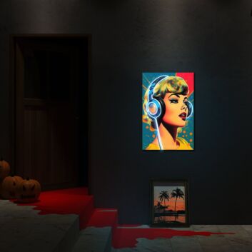 Lady Headphones Uv Light Elevate Your Audio Experience