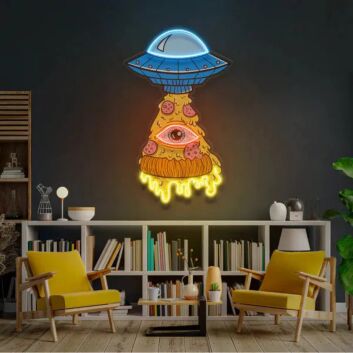 Pizza Ufo Uv Light Neon Artistry And Easy Installation
