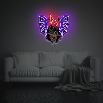 Beautiful Female Evil LED Neon Acrylic Artwork