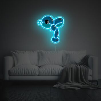 Blue Fish Shaped Balloon LED Neon Acrylic Artwork