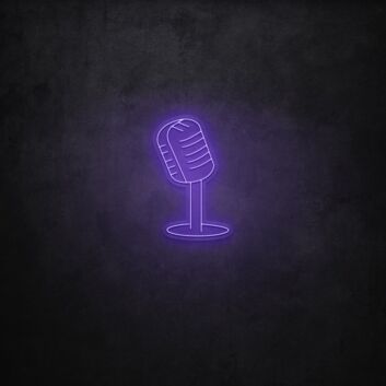 Microphone LED Neon Sign
