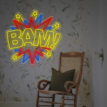 Bam With Bomb LED Neon Sign