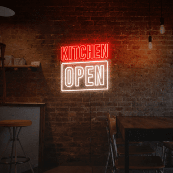 Kitten Open For Business LED Neon Sign